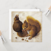 Zwei Rote Eichhörnchen (von Albrecht Dürer) Karte (Vorderseite/Rückseite Beispiel)