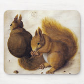 Zwei Rote Eichhörnchen (von Albrecht Dürer) Mousepad (Vorne)
