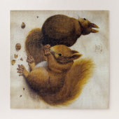 Zwei Rote Eichhörnchen (von Albrecht Dürer) Puzzle (Horizontal)