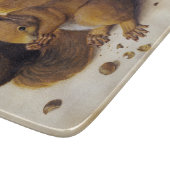 Zwei Rote Eichhörnchen (von Albrecht Dürer) Schneidebrett (Ecke)