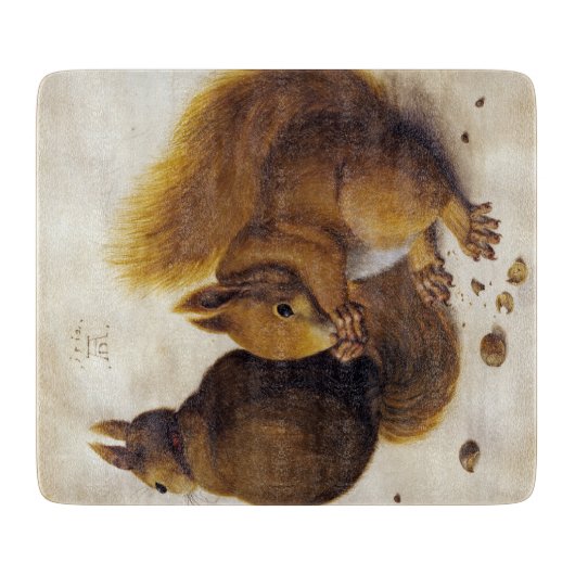 Zwei Rote Eichhörnchen (von Albrecht Dürer) Schneidebrett (Vorderseite)