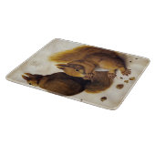 Zwei Rote Eichhörnchen (von Albrecht Dürer) Schneidebrett (Ecke)