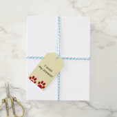 Zwei rote Farbdrucke Geschenkanhänger (Mit Garn)
