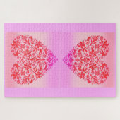 Zwei rote Herzen Kunst Puzzle (Horizontal)