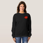 Zwei rote Herzen, moderne digitale Kunst Grafik Sweatshirt (Vorne ganz)