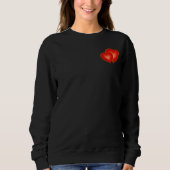 Zwei rote Herzen, moderne digitale Kunst Grafik Sweatshirt (Vorderseite)