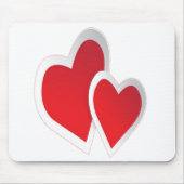Zwei Rote Herzen Mousepad (Vorne)