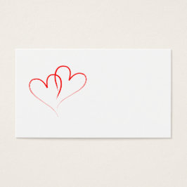 zwei rote Herzen verflochten