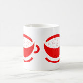 Zwei rote Kaffeetassen mit Sternen (Mittel)