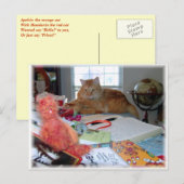 Zwei rote Katzen Postkarte (Vorne/Hinten)