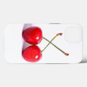 Zwei rote Kirschen auf Weiß Case-Mate iPhone Hülle (Rückseite (Horizontal))