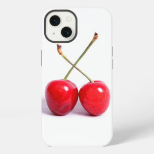 Zwei rote Kirschen auf Weiß iPhone 13 Hülle