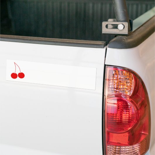 Zwei rote Kirschen Autoaufkleber (Auf Lkw)