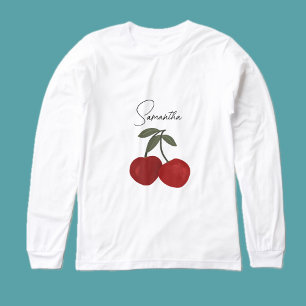 Zwei rote Kirschen Illustration   Süße Obstkunst  Tri-Blend Shirt