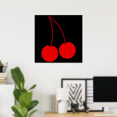 Zwei rote Kirschen. Poster (Heimbüro)