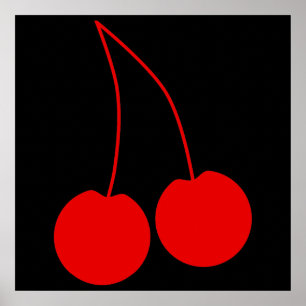 Zwei rote Kirschen Poster