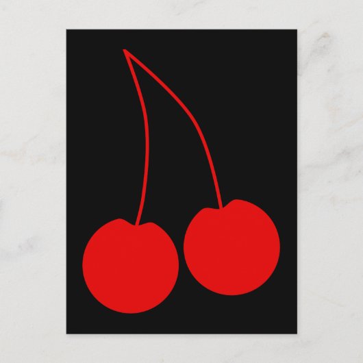 Zwei rote Kirschen. Postkarte (Vorderseite)