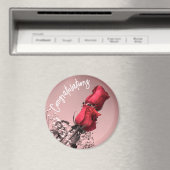 Zwei Rote Rosen Besondere Anlass-Meldung Magnet (In Situ (Geschirrspüler))