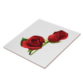 Zwei Rote Rosen Fliese (Seite)