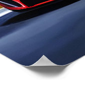 Zwei rote Sportwagen auf der Straße | AI Art Poste Poster (Ecke)