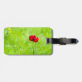 Zwei rote TulpenBlume Gepäckanhänger (Rückseite horizontal)