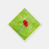 Zwei rote TulpenBlume Serviette (Ecke)