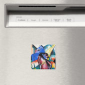 Zwei rote und blaue Pferde von Franz Marc Magnet (In Situ (Geschirrspüler))