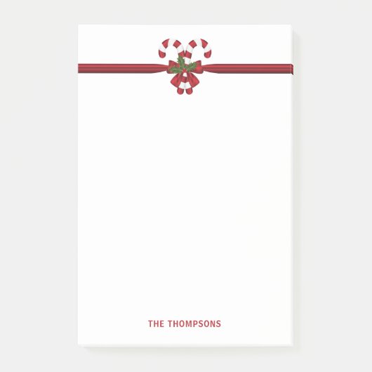 Zwei rote und weiße, festliche Süßspeisen mit Text Post-it Klebezettel (Vorderseite)