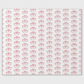 Zwei rote verbundene Herzen -Rolle Geschenkpapier (Flach)