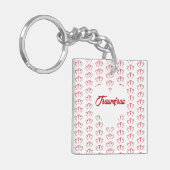 Zwei rote verbundene Herzen -  Schlüsselanhänger (Vorderseite links)