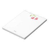 Zwei rote Wasserfarben-Blume Notizblock (Rotiert)