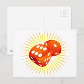 Zwei rote Würfel. Postkarte (Vorne/Hinten)