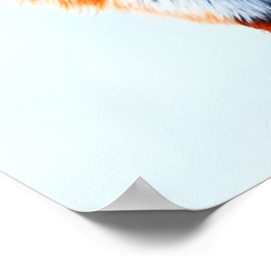 Zwei roter Fuchs im Schnee | AI Art Poster (Ecke)