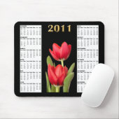 Zwei roter Kalender Mousepad der Tulpe-2011 (Mit Mouse)