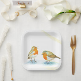 Zwei Rotweine im Winter Paper Teller