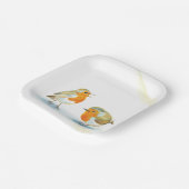 Zwei Rotweine im Winter Paper Teller (Gewinkelt)