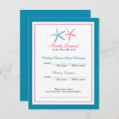 Zwei RSVP-Karten für den Pfau- und rosa-Pfau Einladung (Vorne/Hinten)