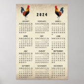 Zwei Rubriken 2024 Kalenderposter Poster (Vorne)