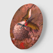 ZWEI RUBY-KRÄFTE DURCH IHREN NEST GROßE WANDUHR (Winkel)