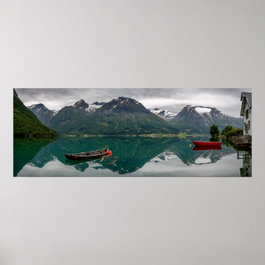 Zwei Ruderboote mit Reflektion in einem Seebecker Poster (Vorne)