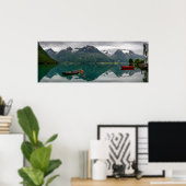 Zwei Ruderboote mit Reflektion in einem Seebecker Poster (Heimbüro)