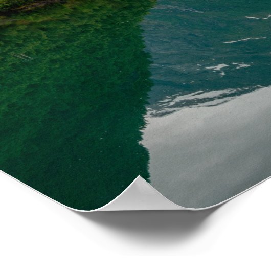 Zwei Ruderboote mit Reflektion in einem Seebecker Poster (Ecke)