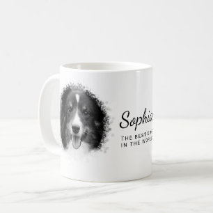 Zwei runde benutzerdefinierte Haustier-Foto-Vorlag Kaffeetasse