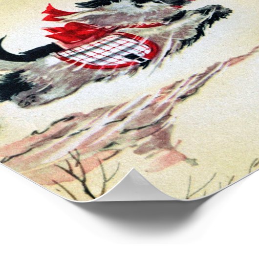 Zwei Running Scotts Poster (Ecke)