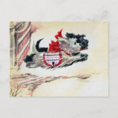 Zwei Running Scotts Postkarte (Vorderseite)