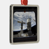 Zwei russische Raumfahrzeuge Silbernes Ornament (Rechts)