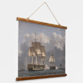 ZWEI russische Schiffe Öl auf Leinwand Wandteppich Mit Holzrahmen (Gewinkelt)