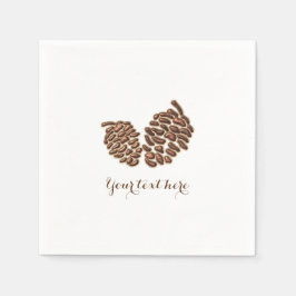 Zwei rustikale Pine Cones Country Wedding Empfang Serviette