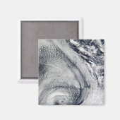 Zwei S-förmige PolarHurrikane Magnet (Vorderseite/Rückseite)