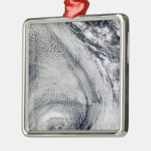 Zwei S-förmige PolarHurrikane Silbernes Ornament (Links)